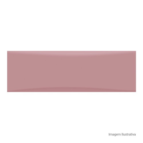 Porcelanato Monocromatico Lux 8x25cm Rosa - Portinari Bella Vita Spk Bold