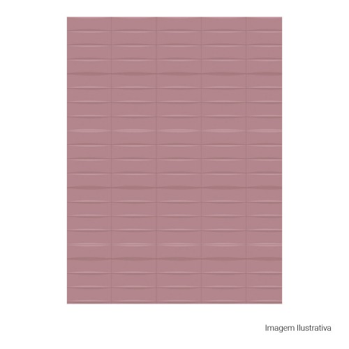 Porcelanato Monocromatico Lux 8x25cm Rosa - Portinari Bella Vita Spk Bold