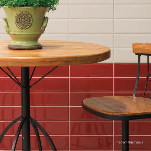 Porcelanato Monocromatico Lux 8x25cm Rosa - Portinari Bella Vita Spk Bold