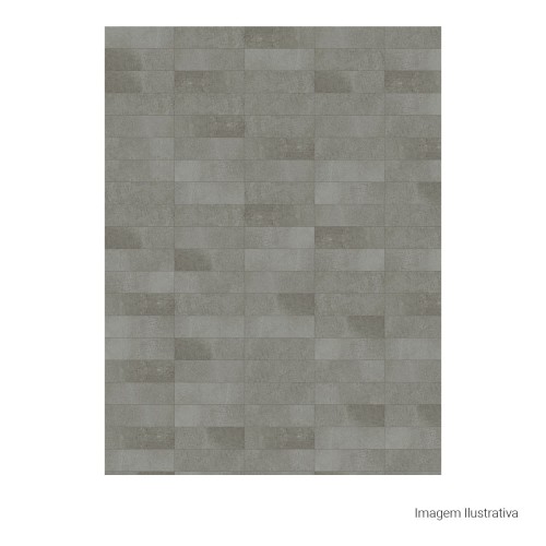 Porcelanato Decorado Matte 7,7x24cm Cinza - Portinari Every Brick Cement Gr Esmaltado Bold