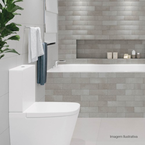 Porcelanato Decorado Matte 7,7x24cm Cinza - Portinari Every Brick Cement Gr Esmaltado Bold