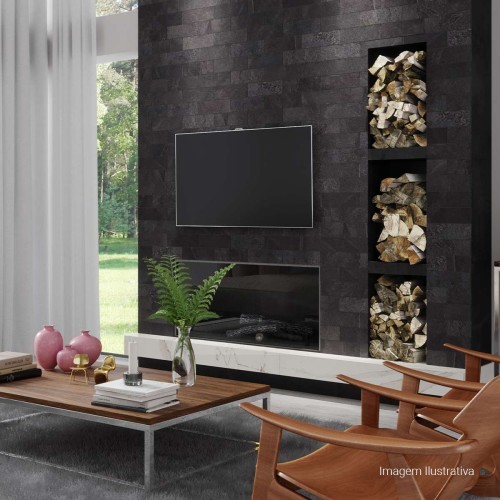 Porcelanato Decorado Matte 7,7x24cm Cinza - Portinari Every Brick Stone Dgr Esmaltado Bold