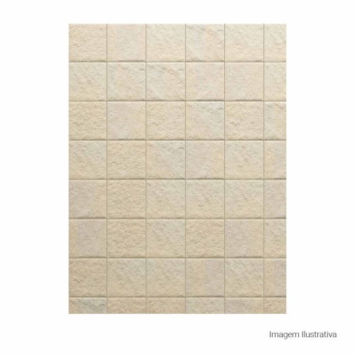 Porcelanato Pedra Hard 15x15cm Bege - Portinari Gili Be Esmaltado Bold