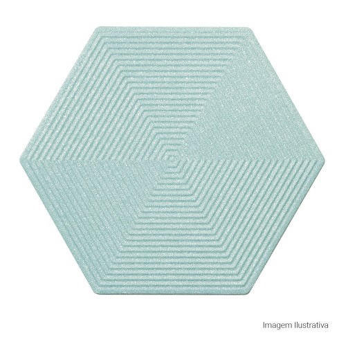 Porcelanato Monocromatico Matte/lux 17,5x17,5cm Azul - Portinari Love Hexa Bl Mlx Esmaltado Bold