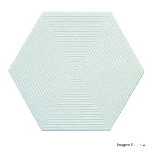 Porcelanato Monocromatico Matte/lux 17,5x17,5cm Azul - Portinari Love Hexa Sbl Mlx Esmaltado Bold