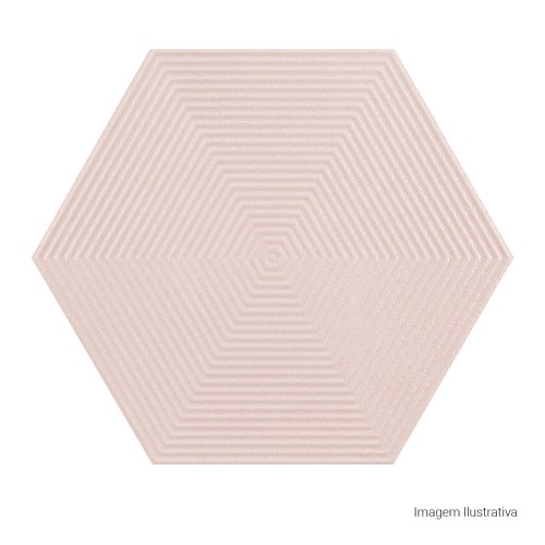 Porcelanato Monocromatico Matte/lux 17,5x17,5cm Rosa - Portinari Love Hexa Spk Mlx Esmaltado Bold