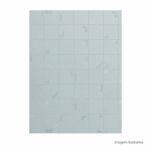 Porcelanato Decorado Natural 10x10cm Azul - Portinari Maracangalha Decor Bl Nat Esmaltado Bold