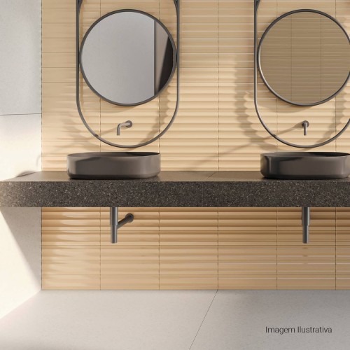 Porcelanato Monocromatico Lux 8x25cm Laranja - Portinari Matiz Og Bold