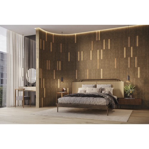 Porcelanato Decorado Natural 5x40cm Marrom - Portinari Sole Decor Bw Nat Esmaltado Bold