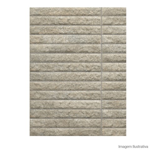 Porcelanato Decorado Natural 5x40cm Verde - Portinari Sole Decor Gn Nat Esmaltado Bold