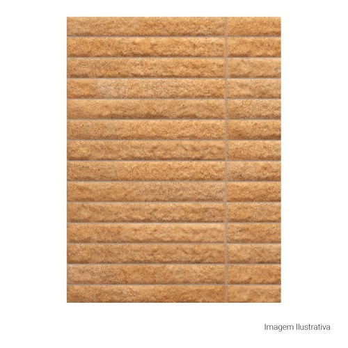 Porcelanato Decorado Natural 5x40cm Marrom - Portinari Sole Decor No Nat Esmaltado Bold
