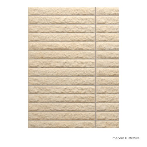 Porcelanato Decorado Natural 5x40cm Bege - Portinari Sole Decor Sbe Nat Esmaltado Bold