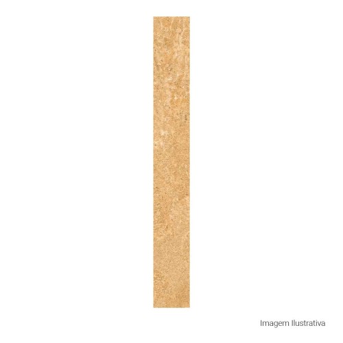 Porcelanato Decorado Natural 5x40cm Amarelo - Portinari Sole Decor Yl Nat Esmaltado Bold