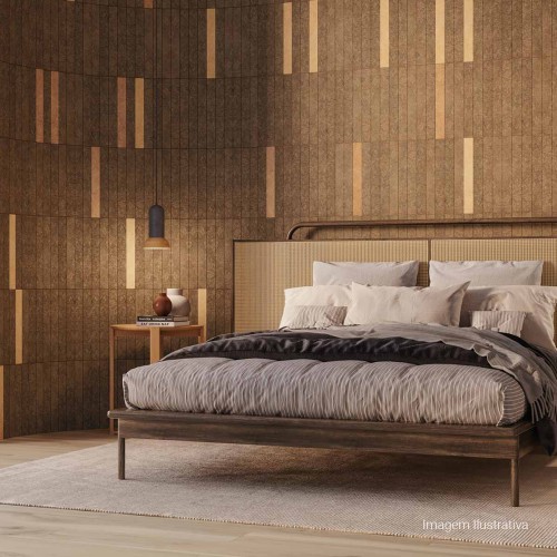 Porcelanato Decorado Natural 5x40cm Amarelo - Portinari Sole Decor Yl Nat Esmaltado Bold