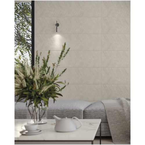 Porcelanato Cimentício Matte 30x120cm Branco - Portinari York Decor Wh Esmaltado Retificado