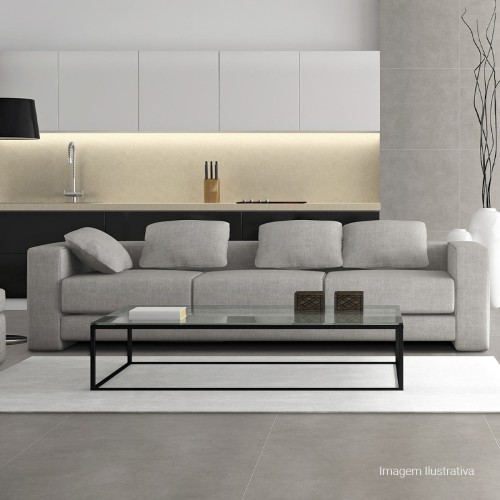 Porcelanato Polido Cimentício 90x90cm Branco - Portinari York Wh Pol Retificado