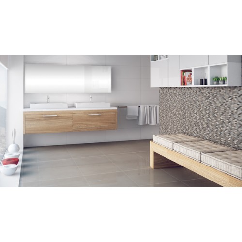 Porcelanato Monocromatico Lux 30x60cm Branco - Portinari Clean White Plain Retificado