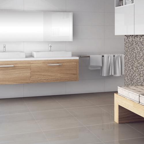 Porcelanato Monocromatico Lux 30x60cm Branco - Portinari Clean White Plain Retificado