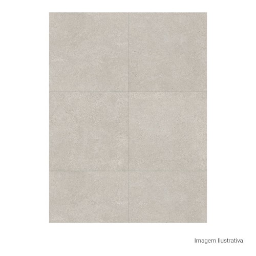 Porcelanato Pedra Hard 100x100cm Cinza - Portinari Veneto Sgr Esmaltado Retificado