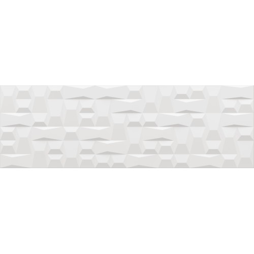 Porcelanato Decorado Matte 33x100cm Branco - Portinari Sensorial Forma Wh Retificado