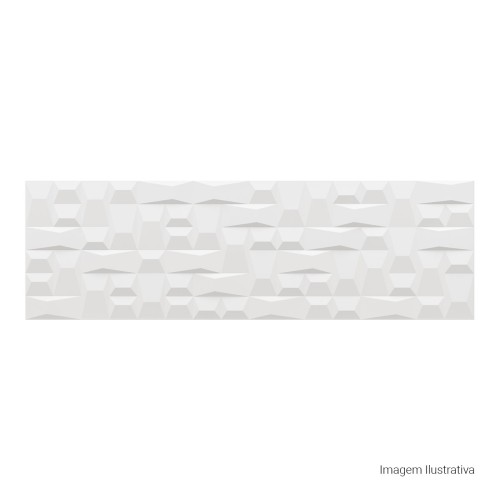 Porcelanato Decorado Matte 33x100cm Branco - Portinari Sensorial Forma Wh Retificado