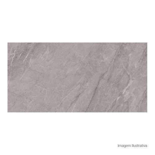 Porcelanato Acetinado Pedra 60x120cm Cinza - Portinari Pietra Di Savoie Gr Act Esmaltado Retificado