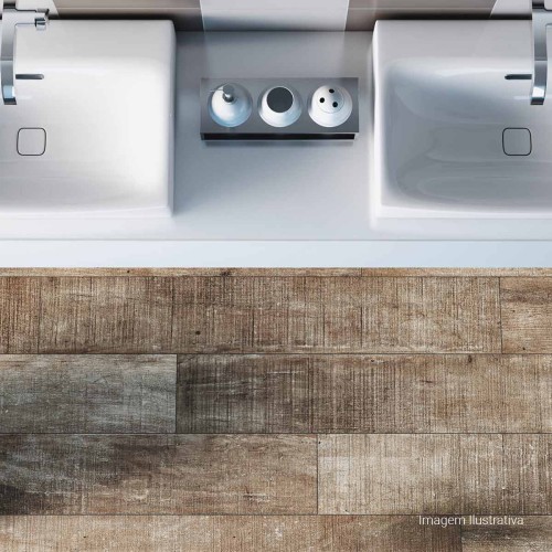 Porcelanato Amadeirado Hard 20x120cm Bege - Portinari Arbo Hd Peroba Hd Esmaltado Retificado