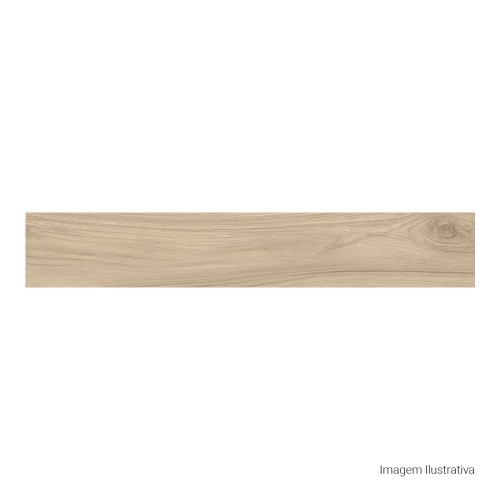 Porcelanato Amadeirado Natural 20x120cm Bege - Portinari Palco Be Nat Esmaltado Retificado