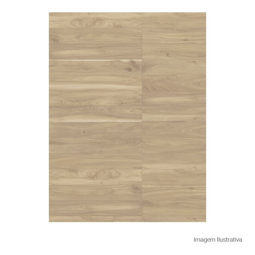 Porcelanato Amadeirado Natural 20x120cm Bege - Portinari Palco Be Nat Esmaltado Retificado
