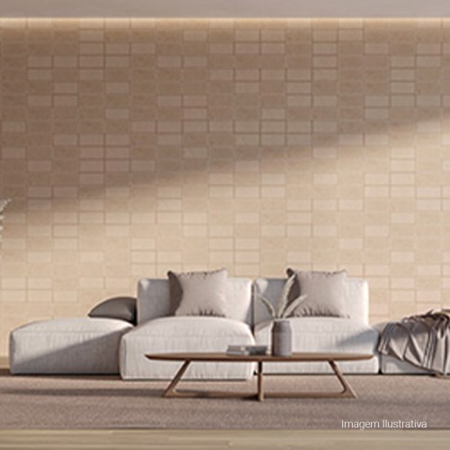 Porcelanato Amadeirado Natural 20x120cm Bege - Portinari Palco Be Nat Esmaltado Retificado