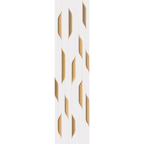 Porcelanato Decorado Matte 30x120cm Branco - Ceusa Marina Decor Wh Mix Esmaltado Retificado