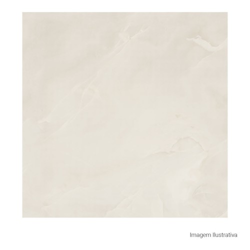 Porcelanato Polido Marmorizado 100x100cm Bege - Portinari Onice Al Pol Retificado
