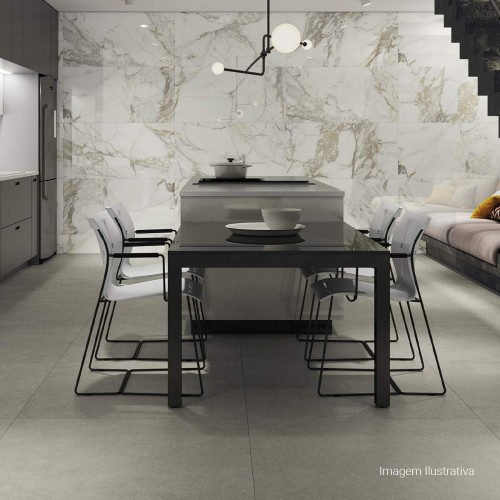 Porcelanato Cimentício Hard 100x100cm Bege - Portinari Momento Sbe Esmaltado Retificado