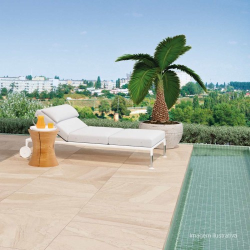 Porcelanato Pedra Hard 90x90cm Bege - Portinari Mediterraneo Sbe Mat Esmaltado Retificado
