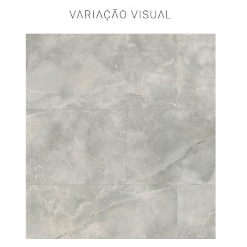 Porcelanato Acetinado Marmorizado 60x120cm Cinza - Portinari Magnum Hd Sgr Esmaltado Retificado
