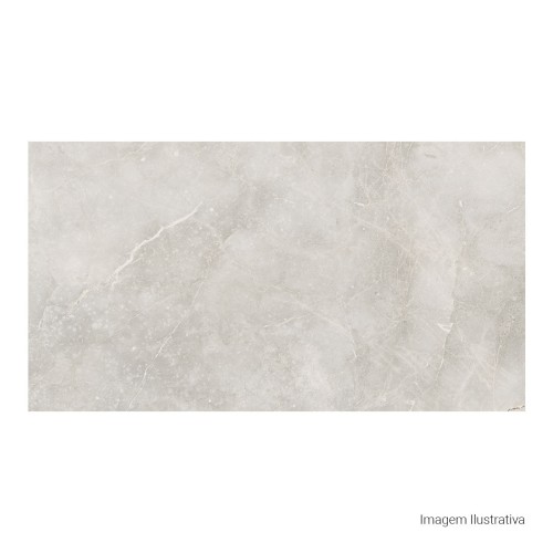Porcelanato Acetinado Marmorizado 60x120cm Cinza - Portinari Magnum Hd Sgr Esmaltado Retificado