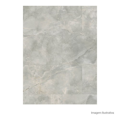 Porcelanato Acetinado Marmorizado 60x120cm Cinza - Portinari Magnum Hd Sgr Esmaltado Retificado