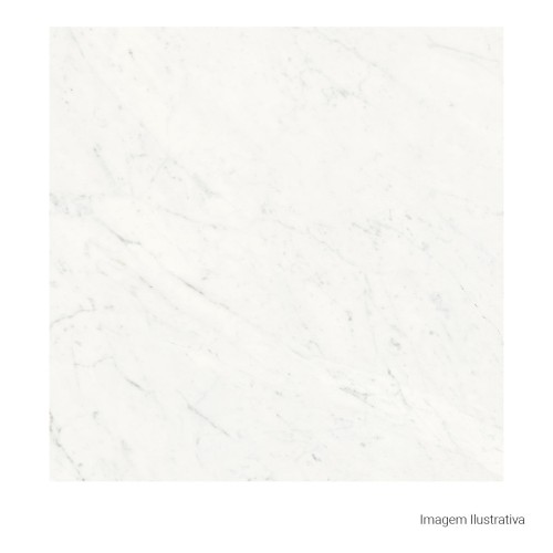 Porcelanato Polido Marmorizado 100x100cm Branco - Portinari Lumina Carrara Pol Retificado