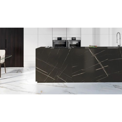 Porcelanato Marmorizado Natural 100x100cm Branco - Portinari Lumina Calacata Gd Nat Esmaltado Retificado
