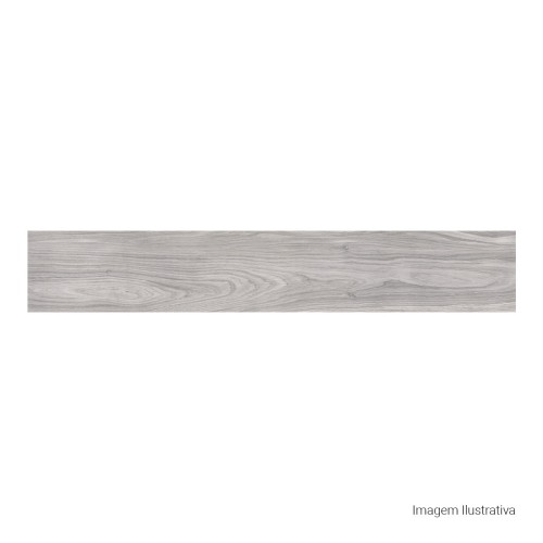 Porcelanato Acetinado Amadeirado 20x120cm Cinza - Portinari Giardino Sgr Act Esmaltado Retificado