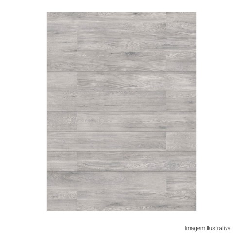Porcelanato Acetinado Amadeirado 20x120cm Cinza - Portinari Giardino Sgr Act Esmaltado Retificado