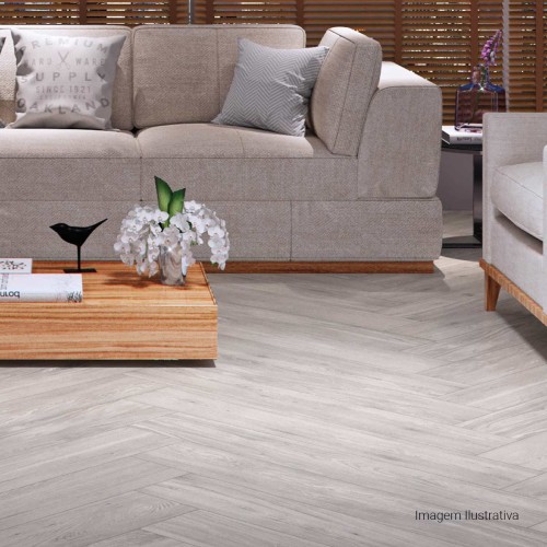 Porcelanato Acetinado Amadeirado 20x120cm Cinza - Portinari Giardino Sgr Act Esmaltado Retificado