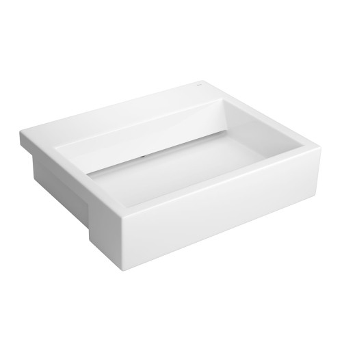 Cuba de Semi Encaixe com Mesa e Válvula Oculta Retangular Deca 46x56cm Branco Linha L
