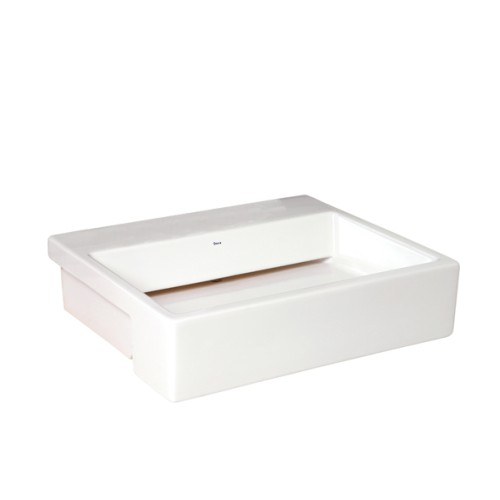 Cuba de Semi Encaixe com Mesa e Válvula Oculta Retangular Deca 46x56cm Branco Linha L