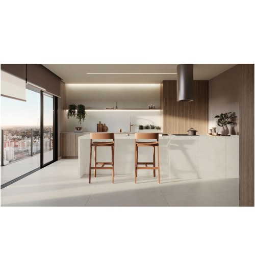 Porcelanato Cimentício Natural 60x120cm Branco - Portinari York Wh Nat Esmaltado Retificado