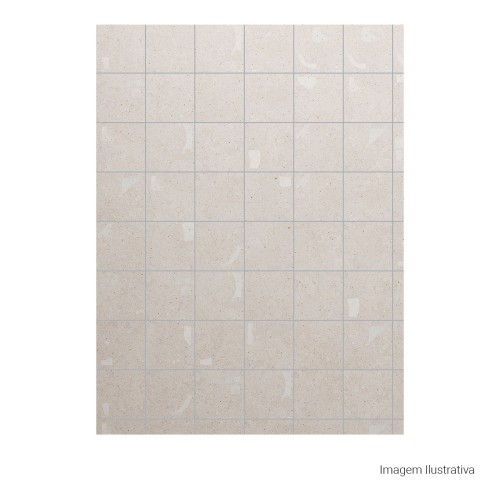 Porcelanato Decorado Natural 10x10cm Bege - Portinari Maracangalha Decor Be Nat Esmaltado Bold