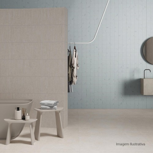 Porcelanato Decorado Natural 10x10cm Bege - Portinari Maracangalha Decor Be Nat Esmaltado Bold