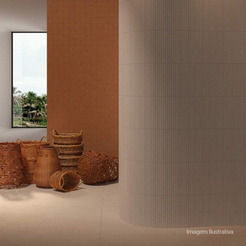 Porcelanato Decorado Natural 10x10cm Bege - Portinari Maracangalha Decor Be Nat Esmaltado Bold