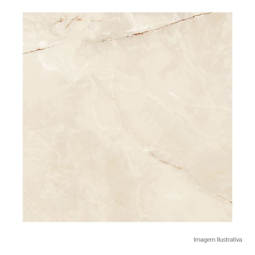 Porcelanato Marmorizado Natural 100x100cm Branco - Portinari Timeless Al Nat Esmaltado Retificado