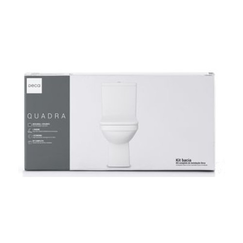 Kit Completo Deca Bacia com Caixa Acoplada Quadra Branco